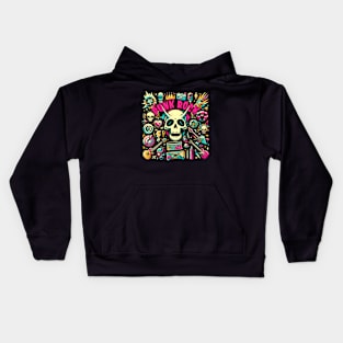 Rhythmic Riot: Punk Rock Vector Artwork Kids Hoodie